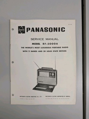 Panasonic 5000a manuale di - panasonic, rf-5000a